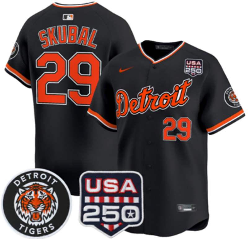 Men Detroit Tigers #29 Skubal black Game Nike MLB Jersey 2026007->detroit tigers->MLB Jersey